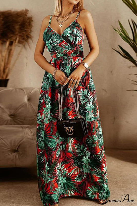 Style Sleeveless Print Maxi Dress