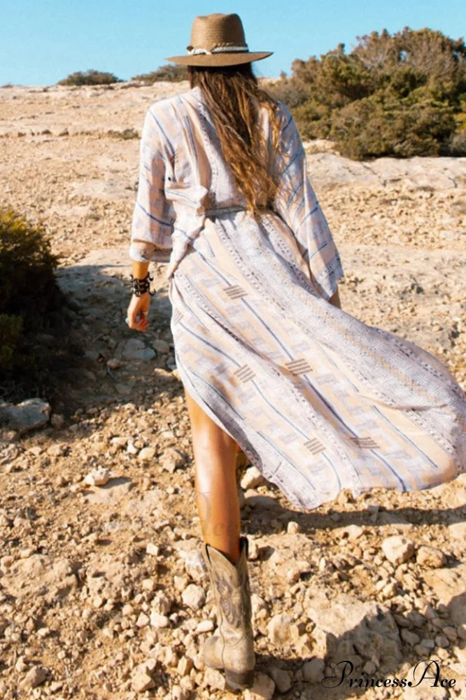 Tie Stylish Dye Kimono Blouse