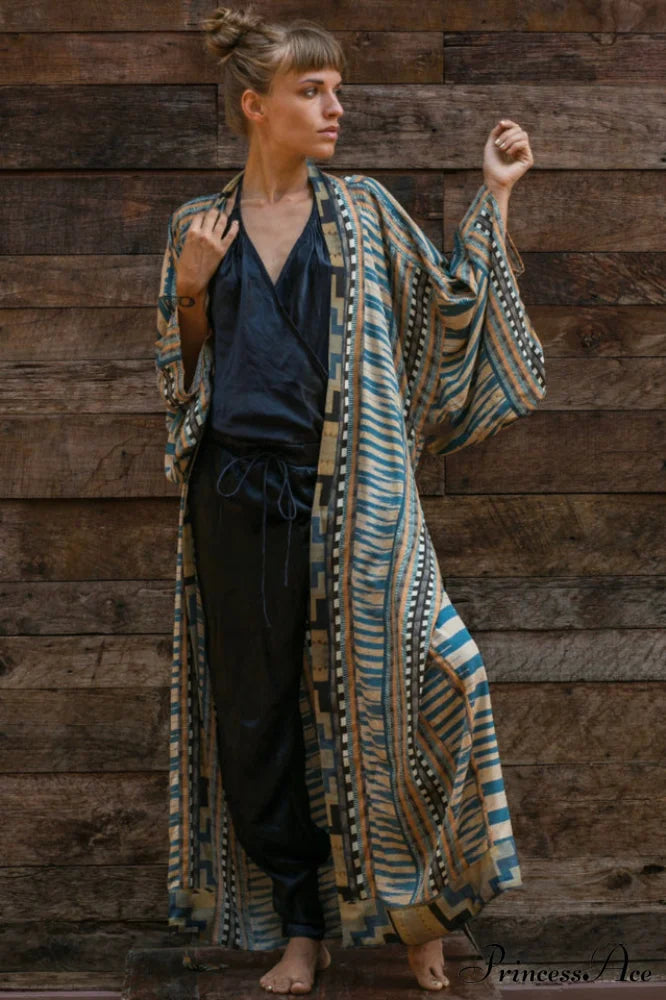 Tie Stylish Dye Kimono Blouse