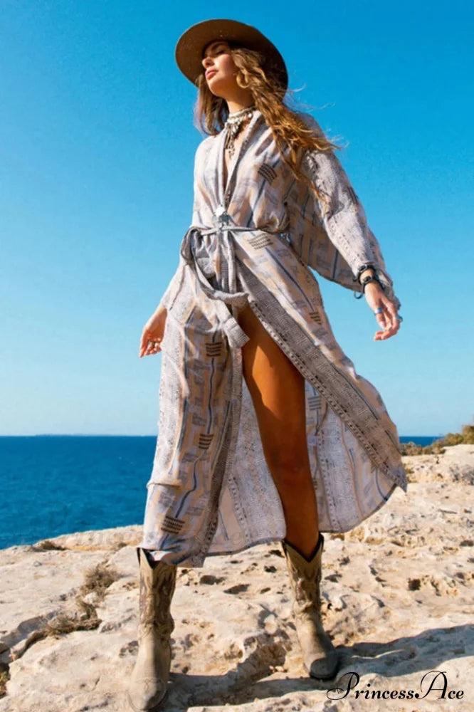 Tie Stylish Dye Kimono Blouse