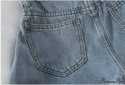 Brief Warm-season Waist Elastic Leg High Jeans Shorts Waist Denim Wide Loose Size Plus Female