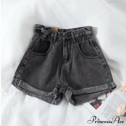 Brief Warm-season Waist Elastic Leg High Jeans Shorts Waist Denim Wide Loose Size Plus Female