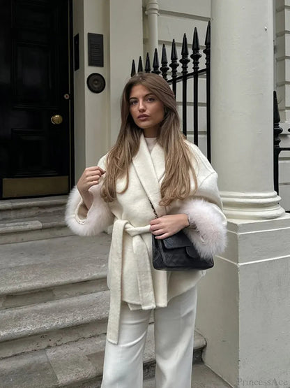 Burgundy Cuffed Woolen Coat