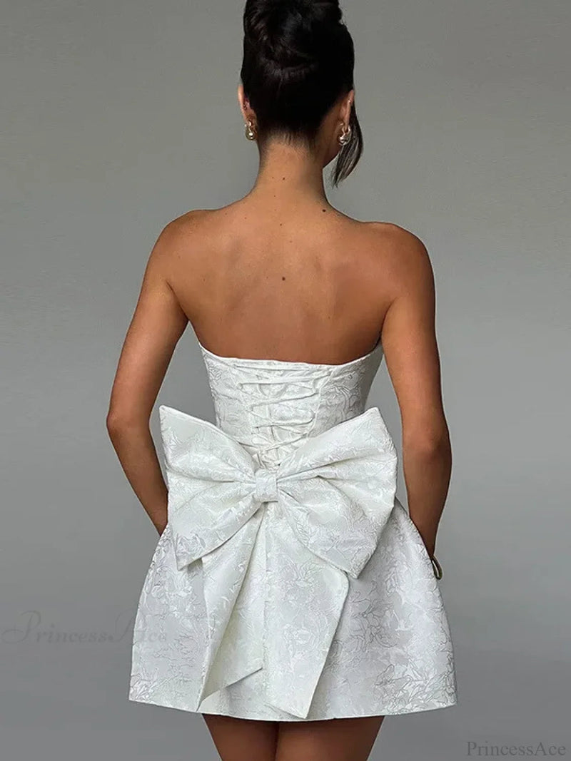 Butterfly Knot Backless Mini Dress