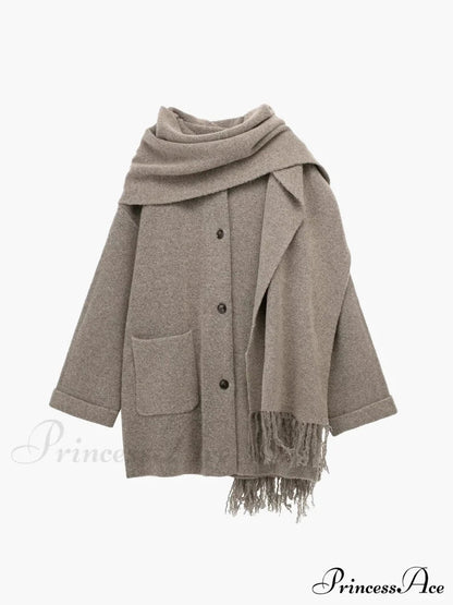 Button Down Pocket Coat Set