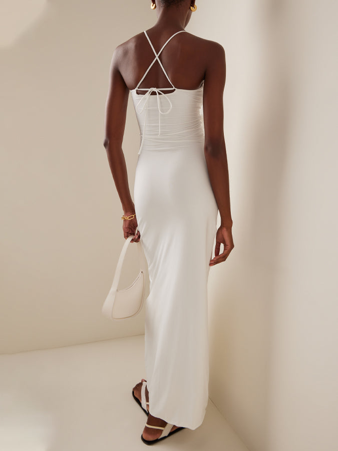 Beach Vacation Three-dimensional Color Maxi Dress