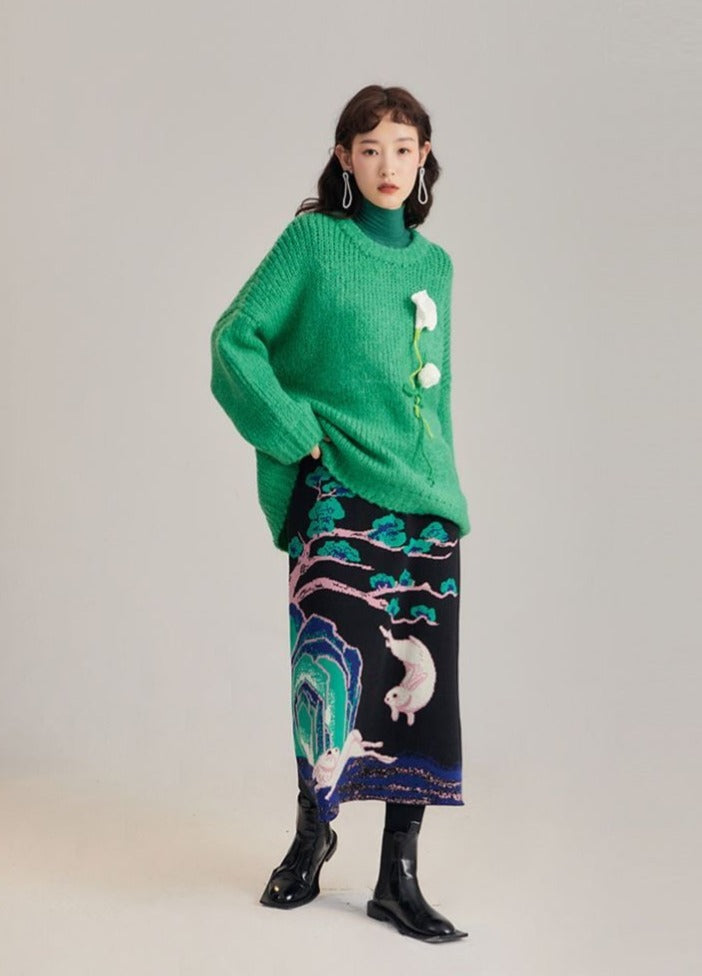 Japanese-style Knit Skirt