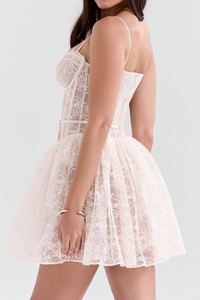 Lace Corset Cami Mini Dress