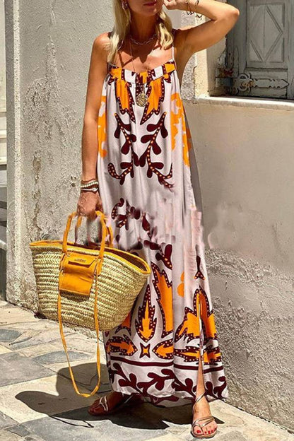 Printed Loose Cami Maxi Dress