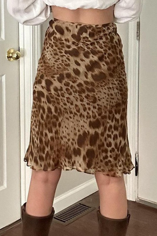 Retro Leopard Tulle Skirt