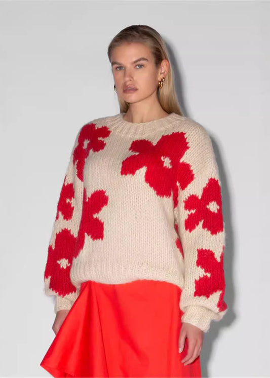 Bold Bloom - Knit Sweater