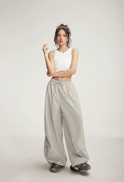 Balloon Drawstring Palazzo Pants