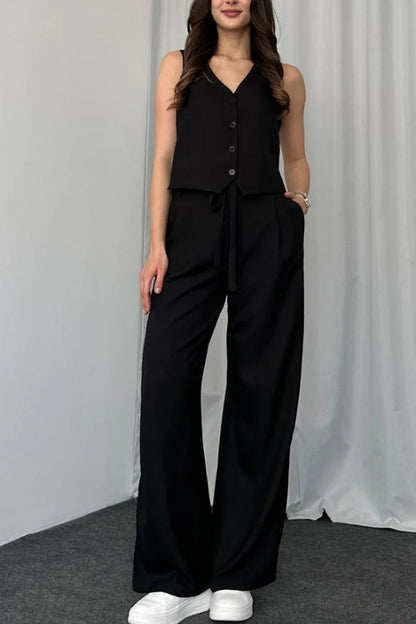 Color Vest Two-piece Set