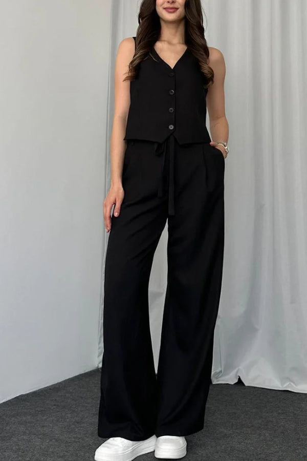Color Vest Two-piece Set