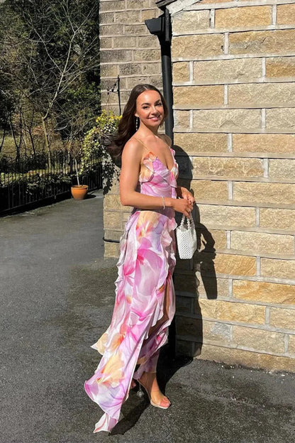 Chiffon Tassel Patchwork Maxi Dress