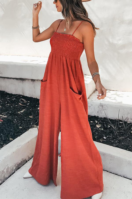 Color Stay a While Gauze Jumpsuit