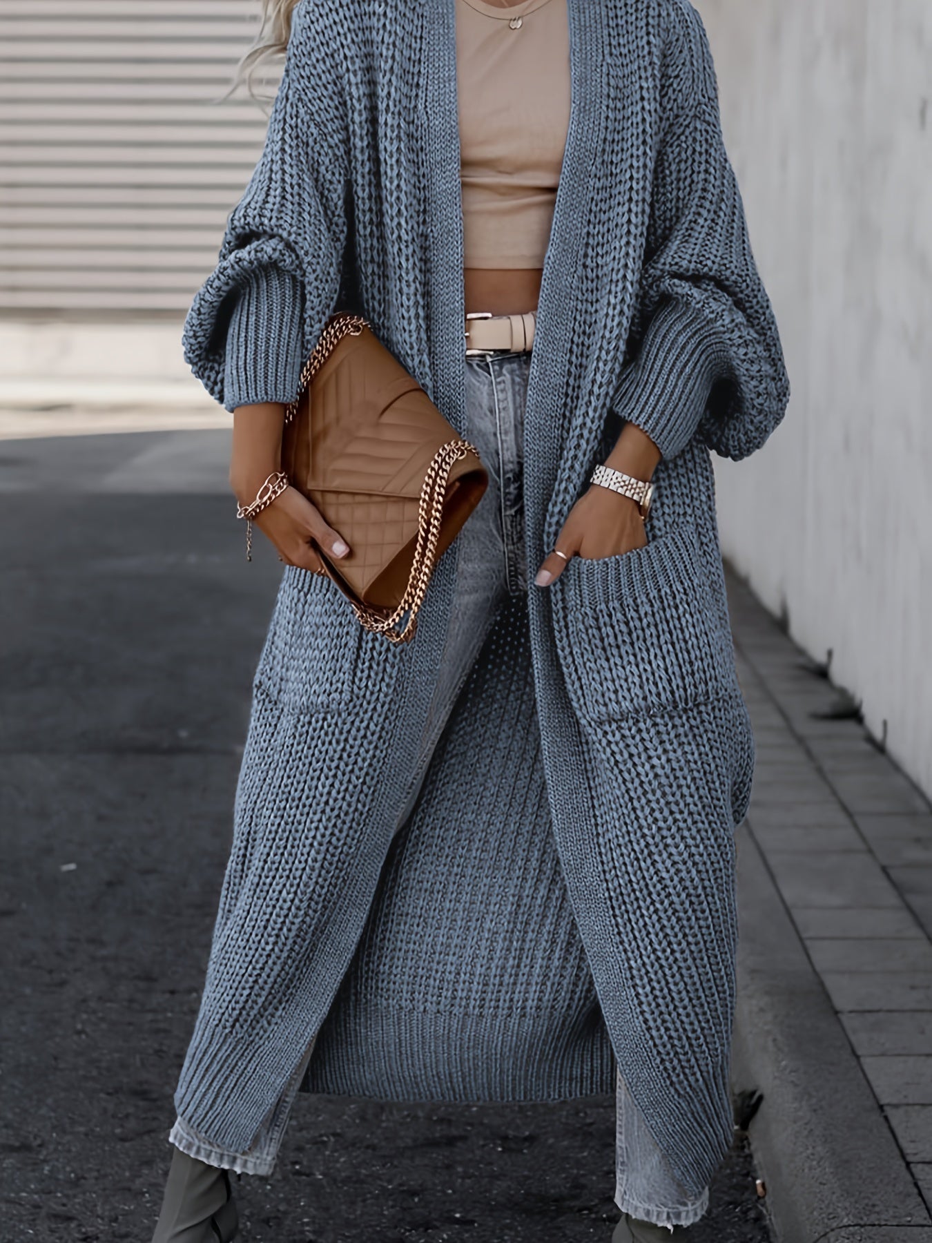 Open Front Pocket Cardigan Dn6321