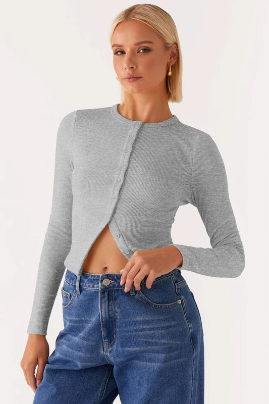 Minimalist Button Cardigan