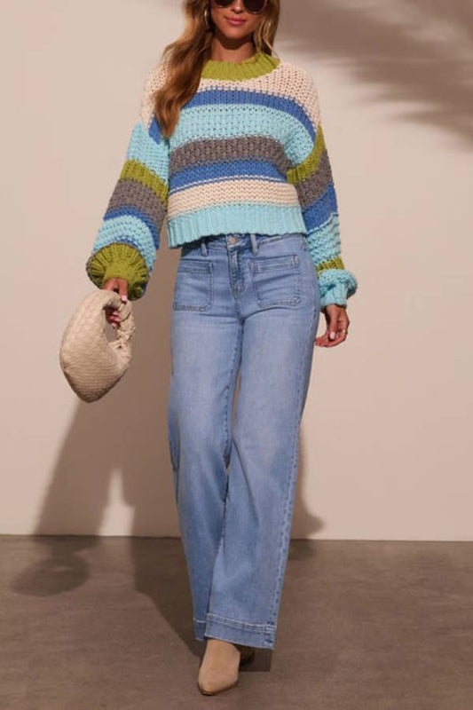 Harvest Feels Cropped Knit Sweater