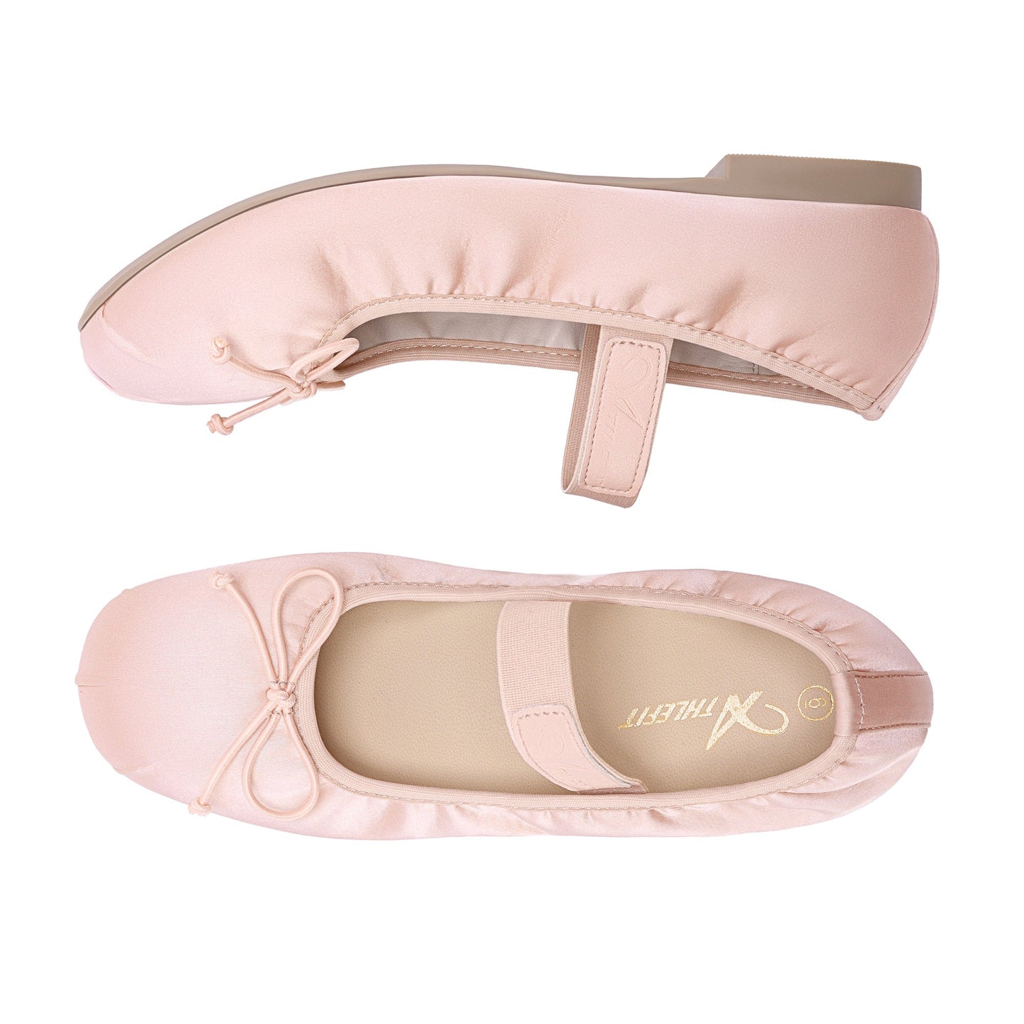 Flats, Foldable Ballet Flats for , Bowknot Round Toe Comfort Light Weight Slipon Dress Shoes