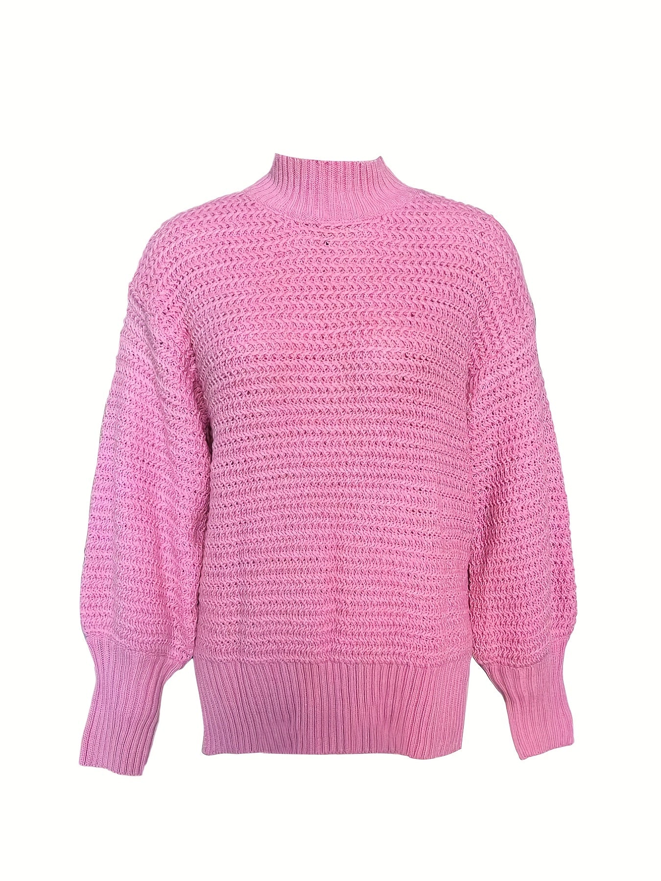 Mock Neck Chunky Knit Sweater Ey8521