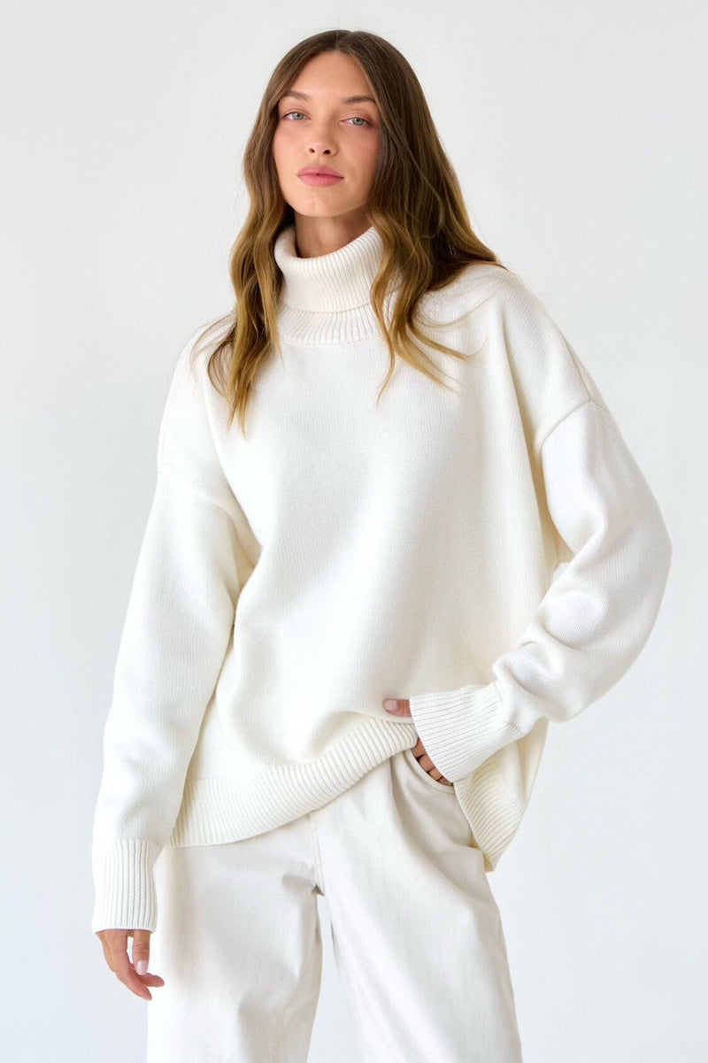 Basic Knit Turtleneck Sweater