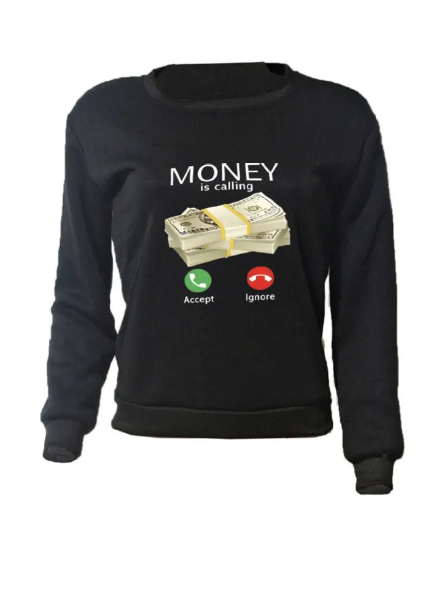 Money Letter Print Sweatshirt Bolubao Brand ��s Hoodies New Spring Autumn Hoodies Sweatshirts Top Hoodies Sweatshirt