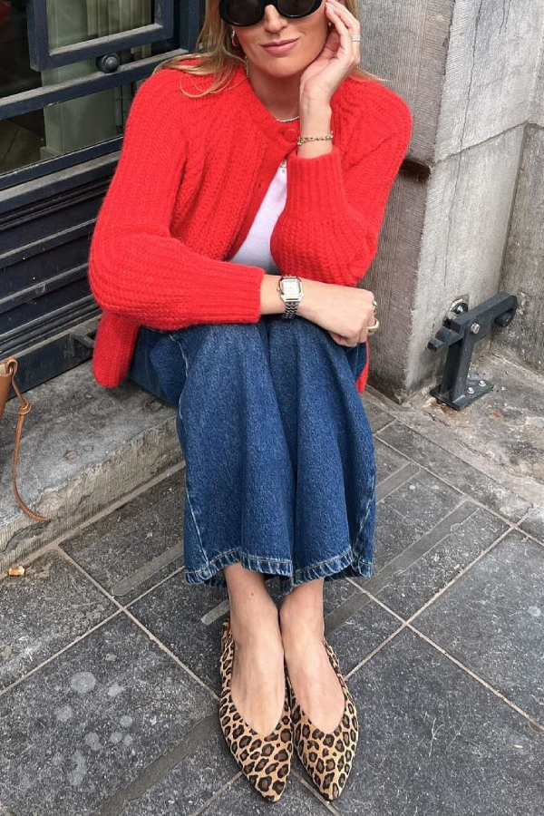 Color Cardigan Long Sleeve Knitted Sweater Jacket