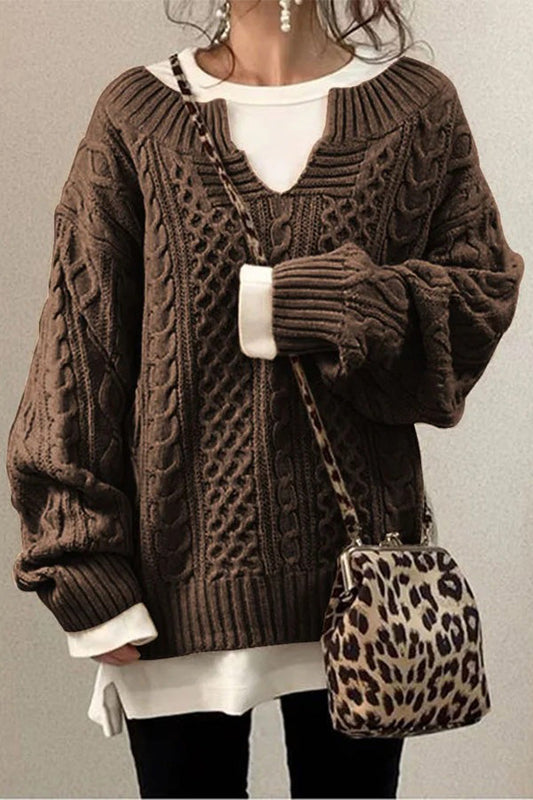 Knitted Pattern Knit Sweater