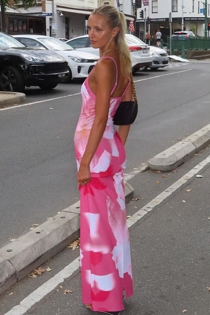 Print Sleeveless Bodycon Maxi Dress
