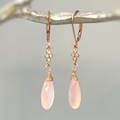 Pink Crystal Dangling Earrings