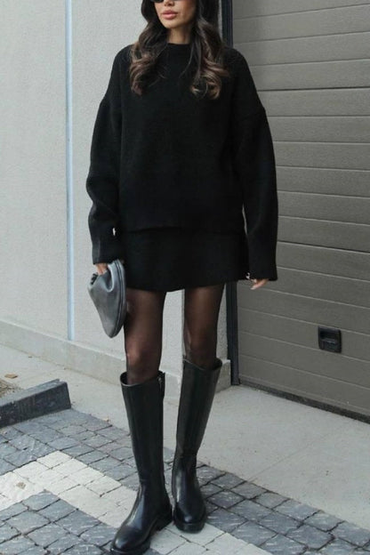 Knitted Two-piece Skirt