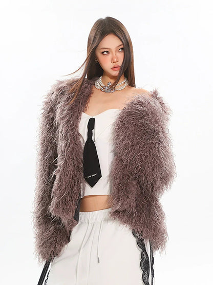 Shaggy Faux Fur Coat