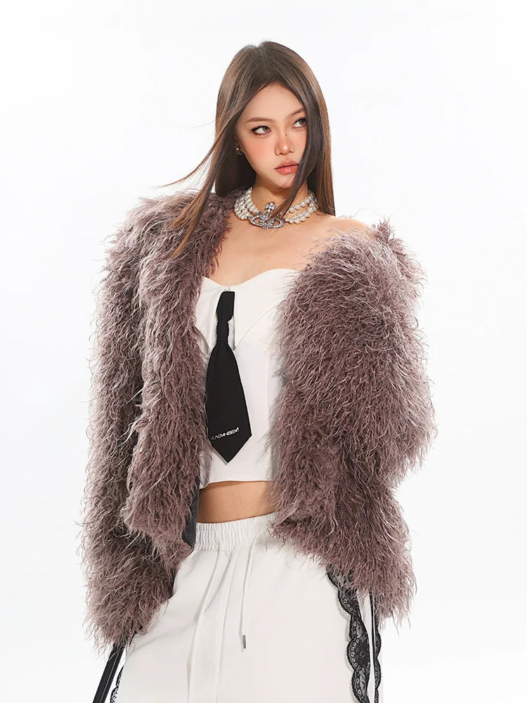 Shaggy Faux Fur Coat