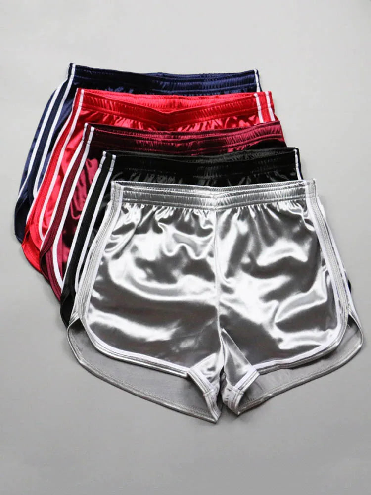 New Shorts Summer Silk Slim Beach White Egde Shorts Hot