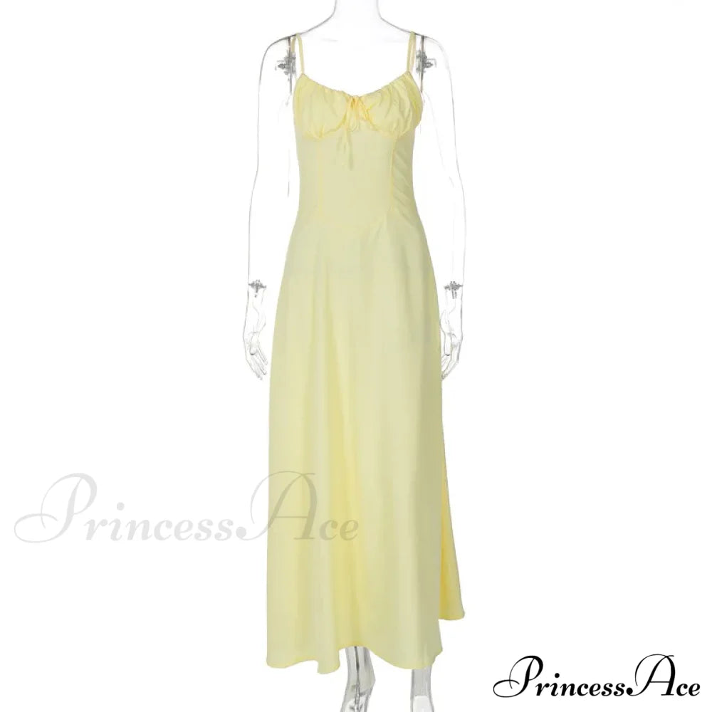 Cami Tie Up Charming Maxi Dress
