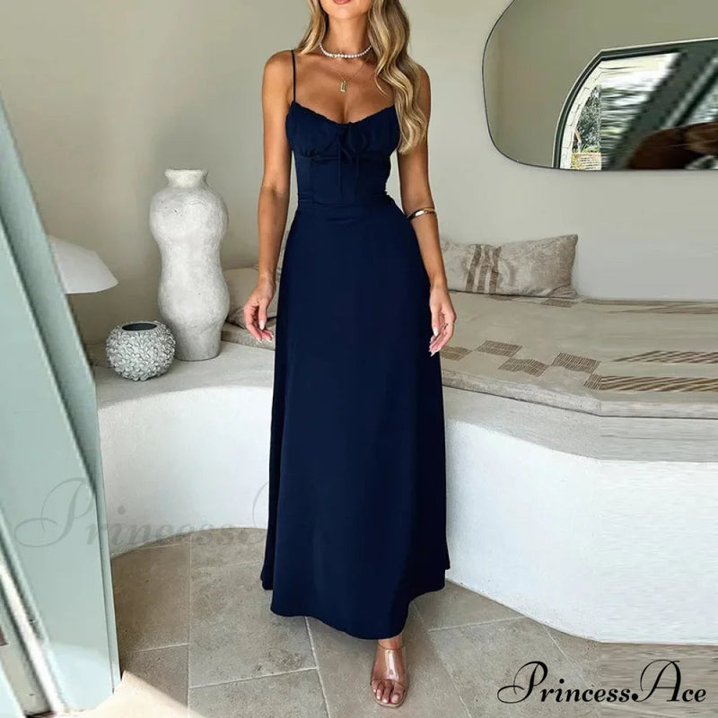 Cami Tie Up Charming Maxi Dress
