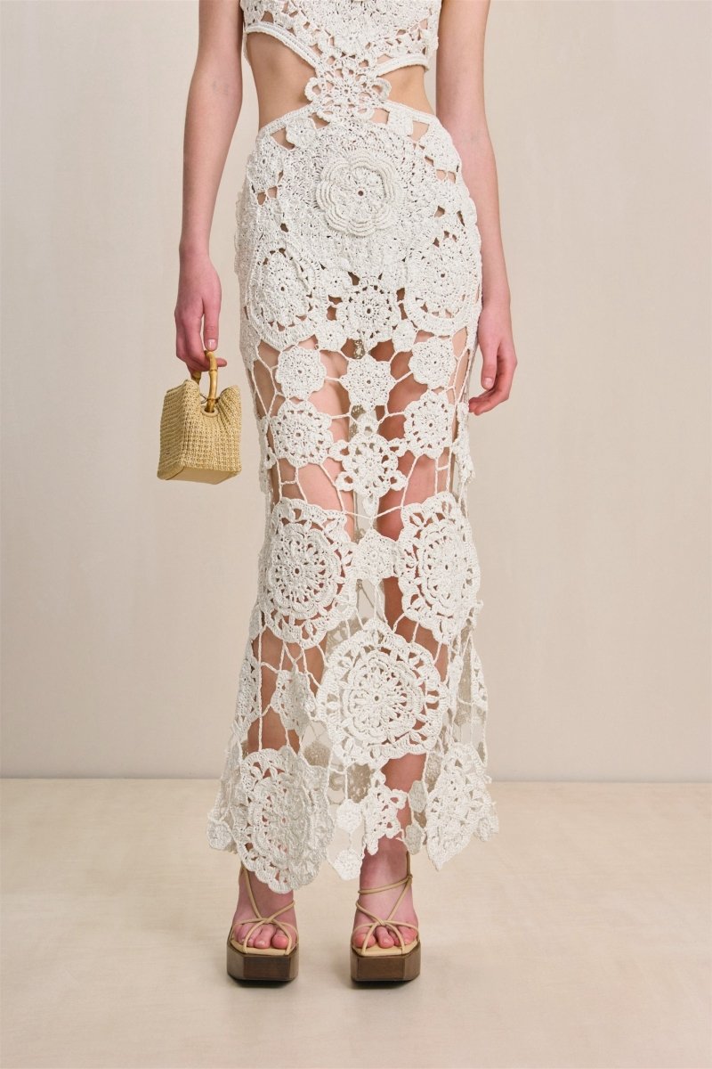 Camille Halterneck Cut-out Knit Maxi Dress
