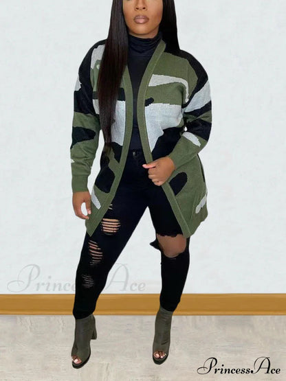 Camouflage Active Cardigan