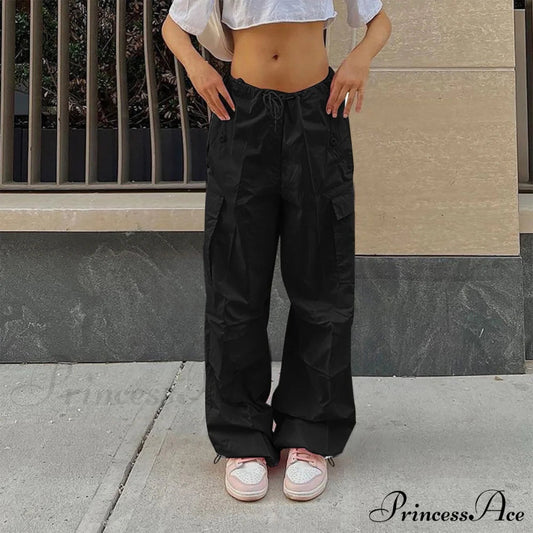 Cargo Pants Straight Wide Leg Loose Trousers