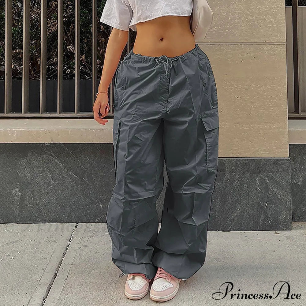 Cargo Pants Straight Wide Leg Loose Trousers