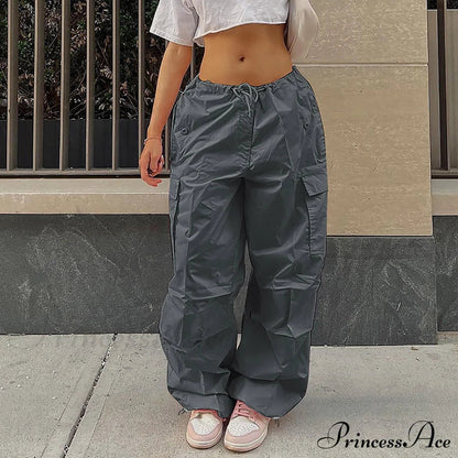 Cargo Pants Straight Wide Leg Loose Trousers
