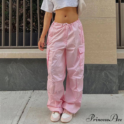 Cargo Pants Straight Wide Leg Loose Trousers