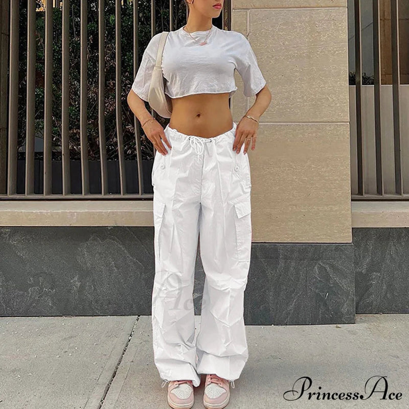 Cargo Pants Straight Wide Leg Loose Trousers