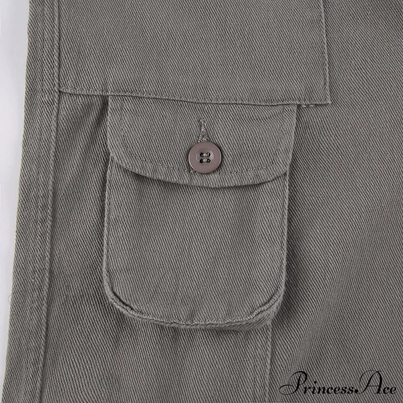 Cargo Mom Pants Baggy Low Leg Waist 90s Denim Wide Jeans Trousers Korean Grunge Hippie Outfits