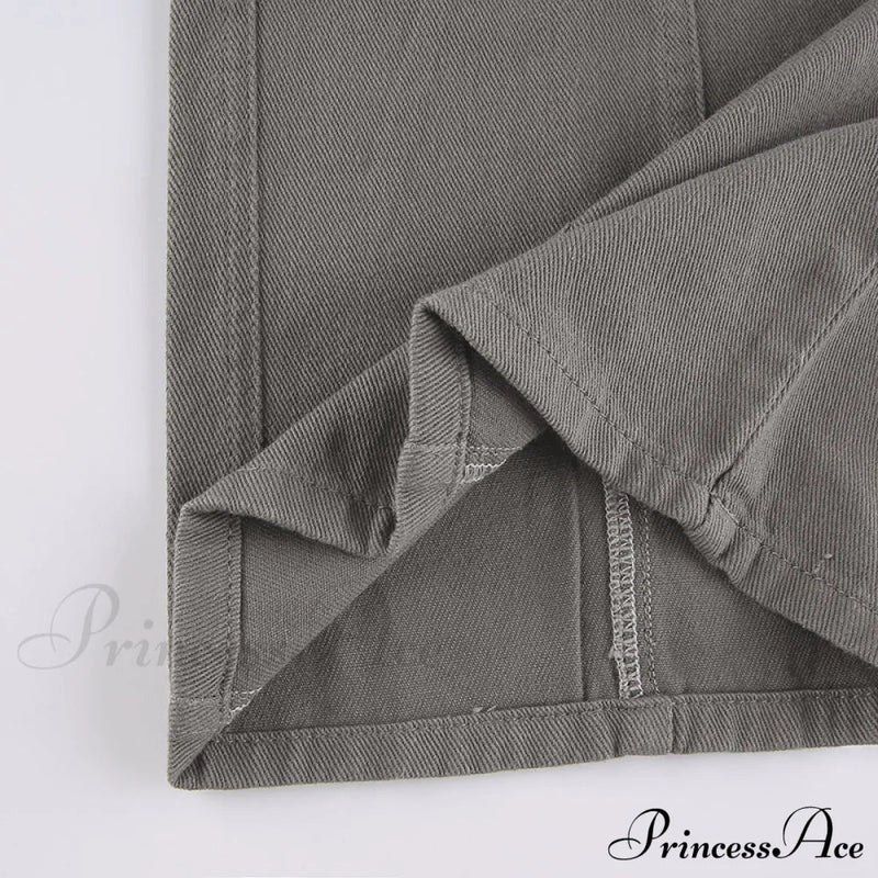 Cargo Mom Pants Baggy Low Leg Waist 90s Denim Wide Jeans Trousers Korean Grunge Hippie Outfits