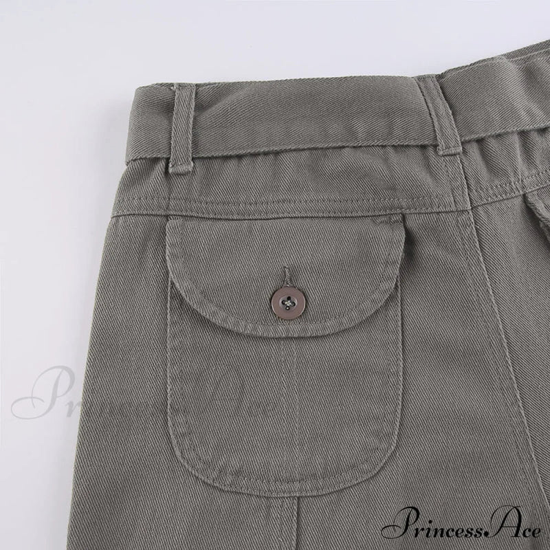 Cargo Mom Pants Baggy Low Leg Waist 90s Denim Wide Jeans Trousers Korean Grunge Hippie Outfits