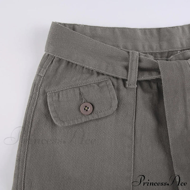 Cargo Mom Pants Baggy Low Leg Waist 90s Denim Wide Jeans Trousers Korean Grunge Hippie Outfits