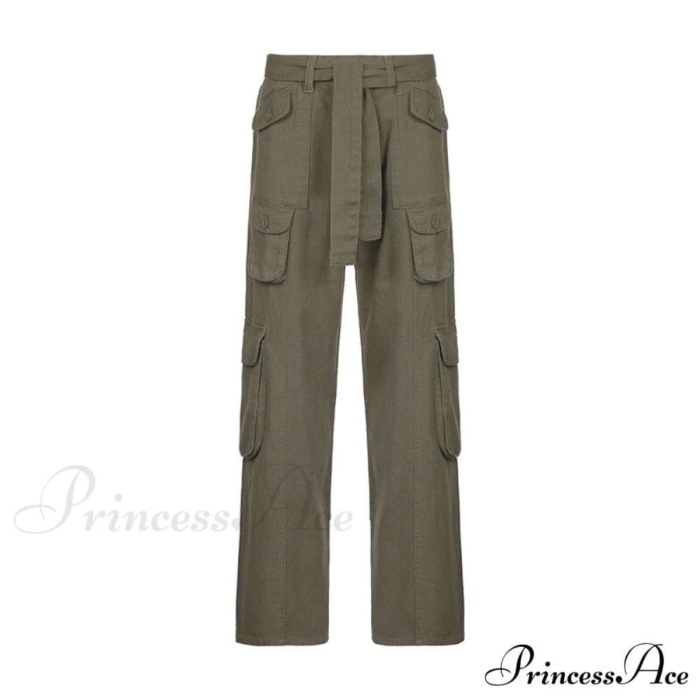 Cargo Mom Pants Baggy Low Leg Waist 90s Denim Wide Jeans Trousers Korean Grunge Hippie Outfits
