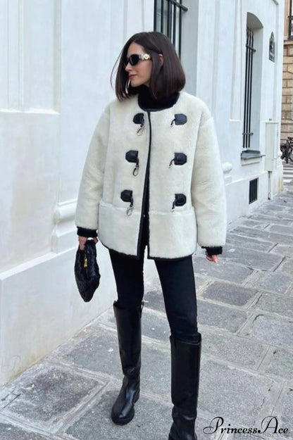 Cashmere Metal Snap Cardigan Coat